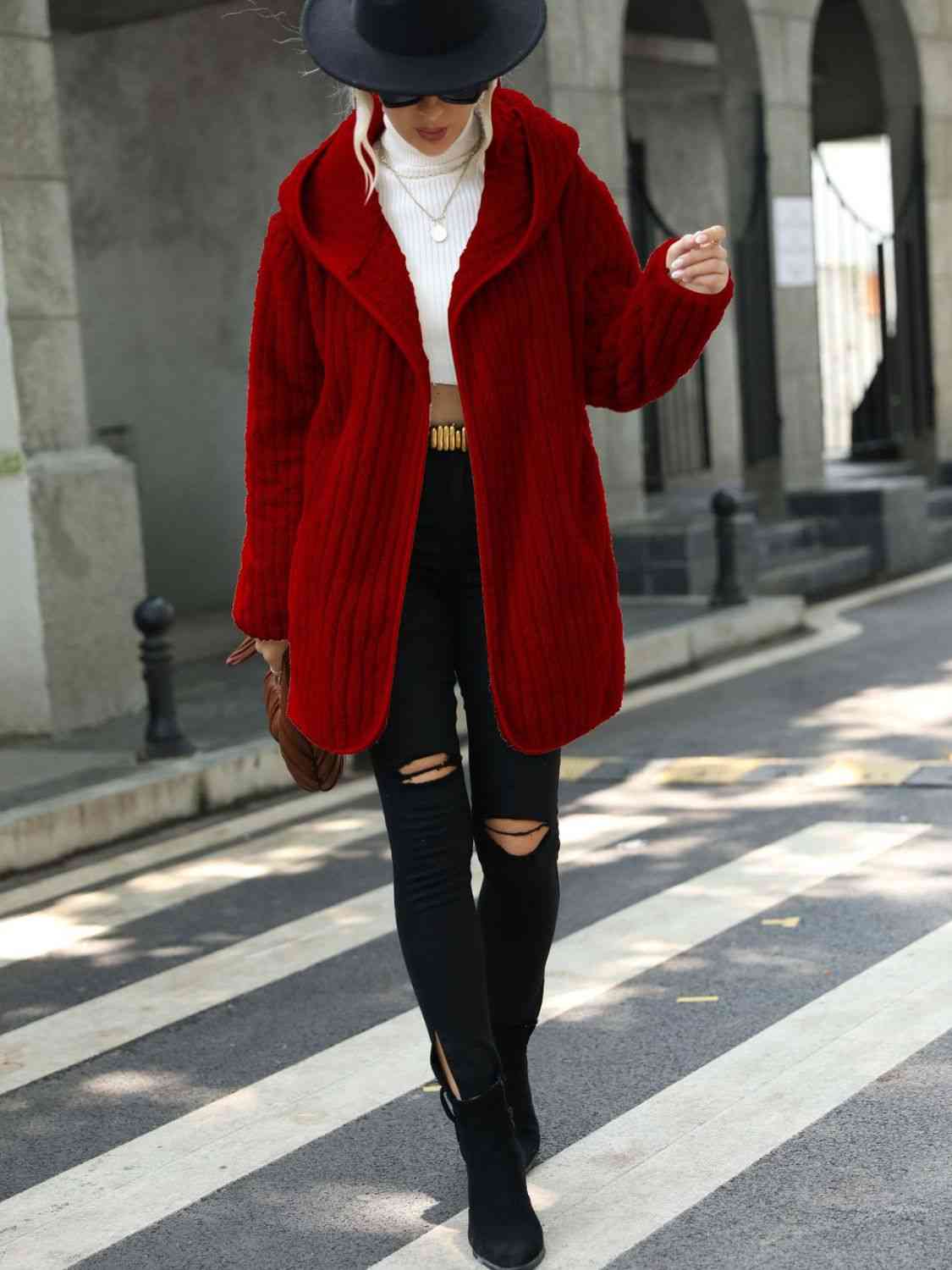 Soft Ribbed Coat