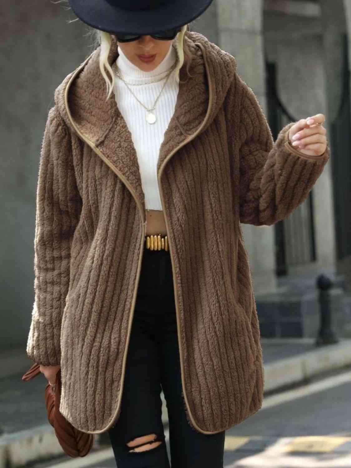 Soft Ribbed Coat