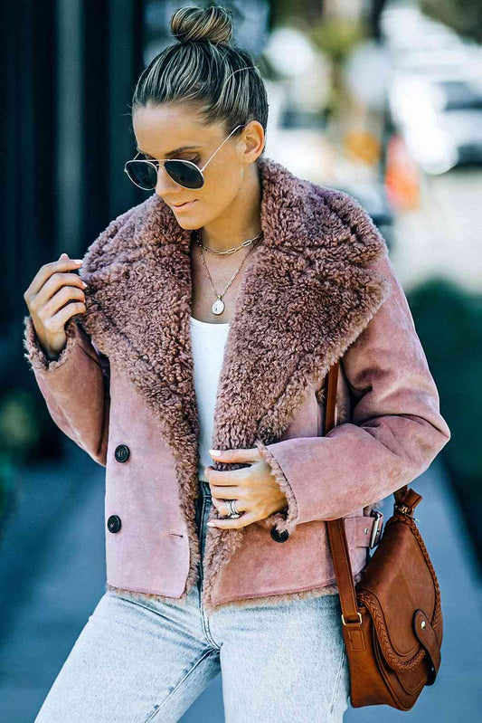 Plush Lined Suede Jacket