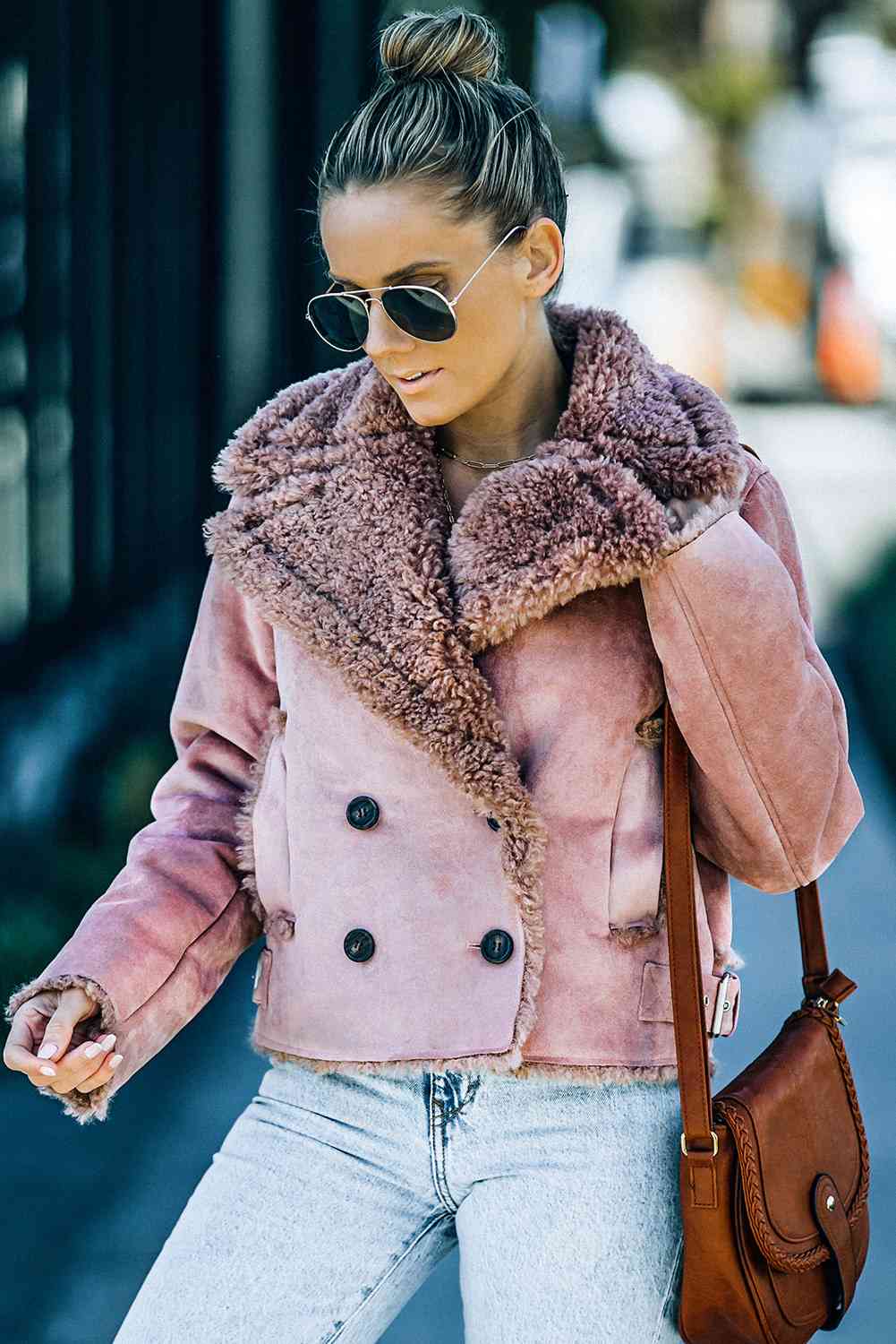 Plush Lined Suede Jacket