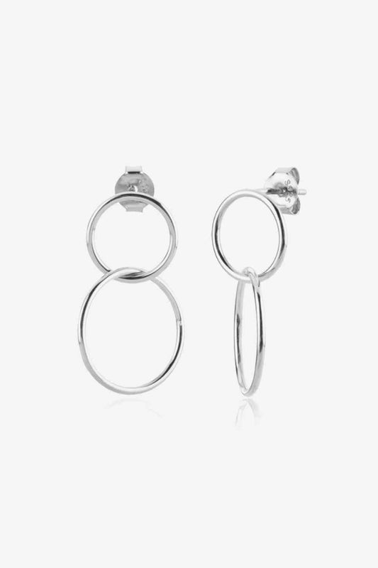 Sterling Silver Double Hoop Earrings
