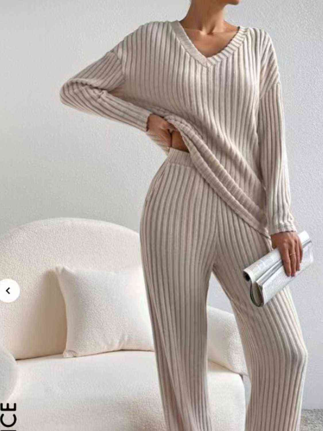 Ribbed Sweater Set