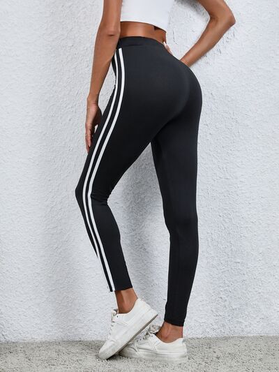 High Waist Striped Leggings