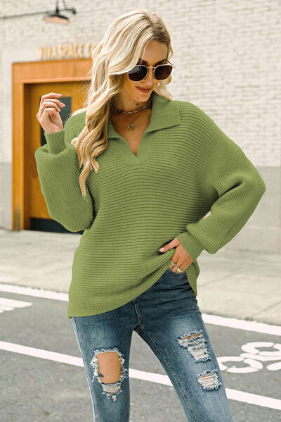 Ribbed Golf Sweater