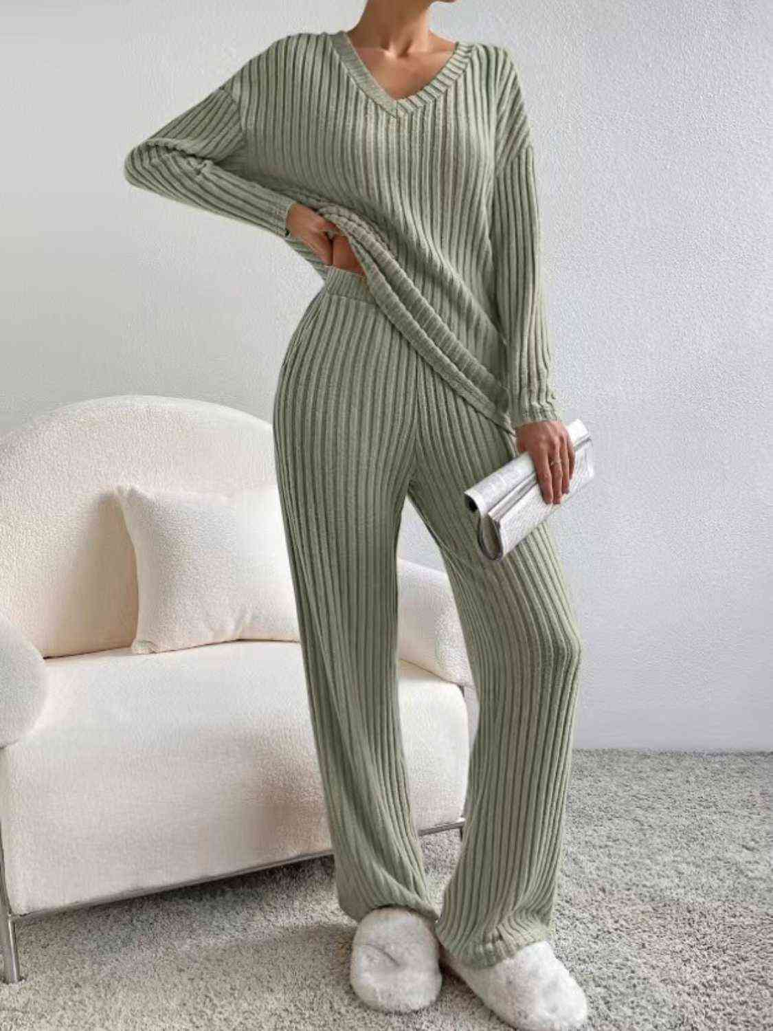 Ribbed Sweater Set