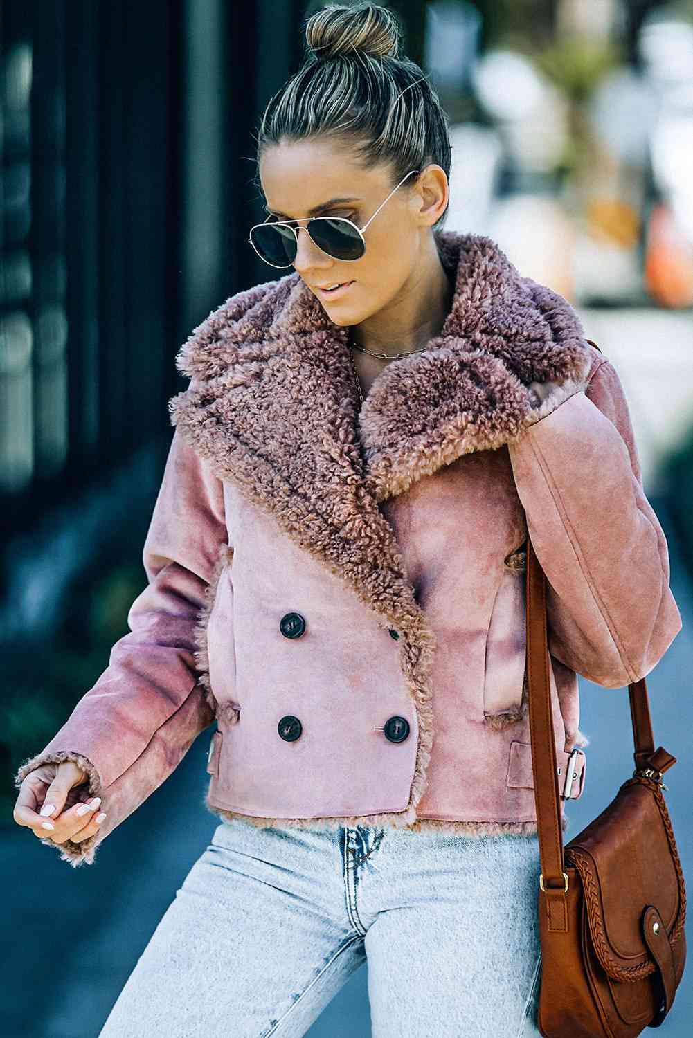 Plush Lined Suede Jacket