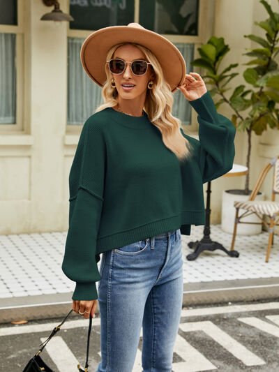 Boxy Lantern Sleeve Sweater