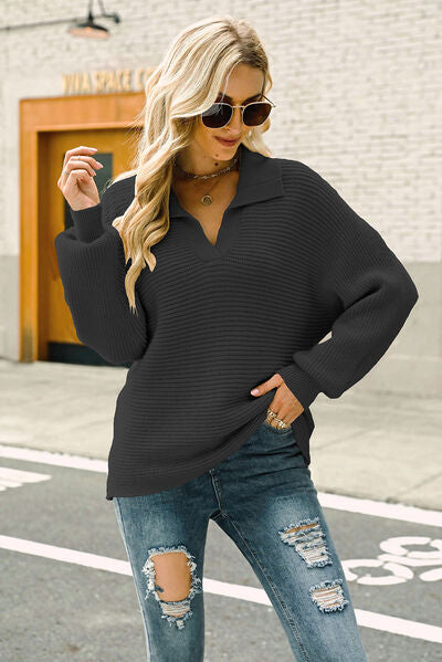 Ribbed Golf Sweater